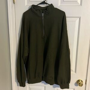 Dark Green Gildan Heavy Blend Quarter Zip